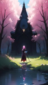 iphone-16-anime-wallpaper-cathedral-sword-blooms-knight